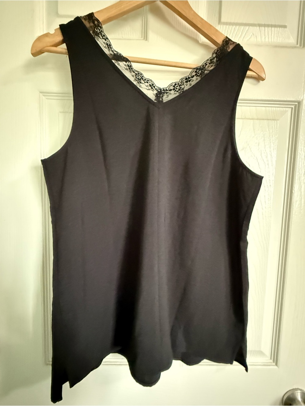 Two camisoles - one black and one Red Lace-Trim V-Neck Camisoles - Women